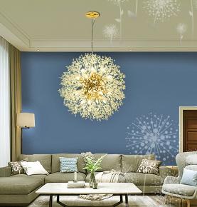 Dandelion Pendant Lamp Nordic Simple Modern American Style Personalized Living Room, Bedroom, Cafe, Dining Room, Crystal Lighting